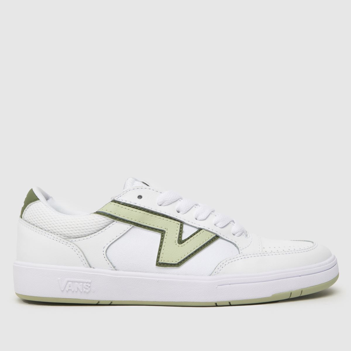 Vans – Lowland – Comfycush-sneakers i vitt och grönt