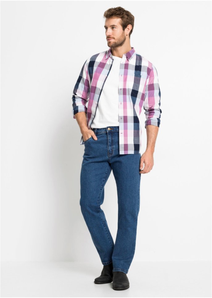 Classic Fit Stretch-Jeans, Straight
