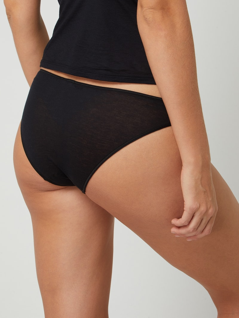 Slip aus merzerisierter Baumwolle Modell 'Ultralight' - schnell trocknend in schwarz
