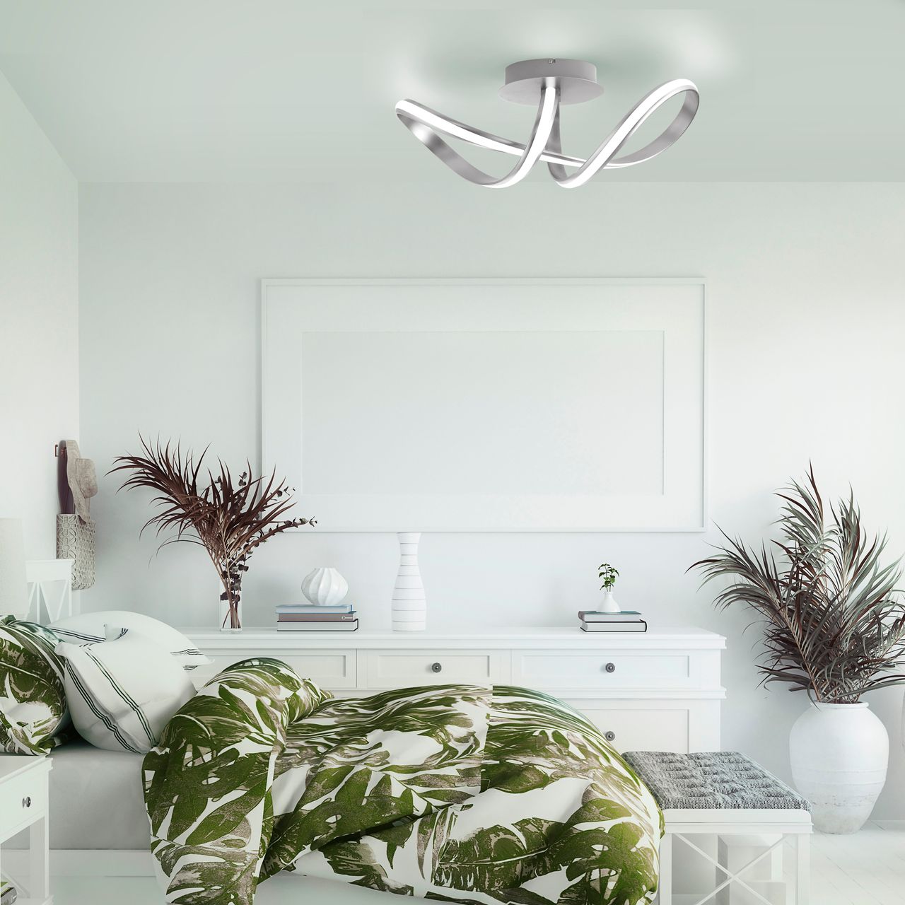 JUST LIGHT JUST LIGHT. LED Deckenleuchte LOLAsmart-MELINDA, 1xLED-Board/28W/RGB,2700-5000K, Stahl