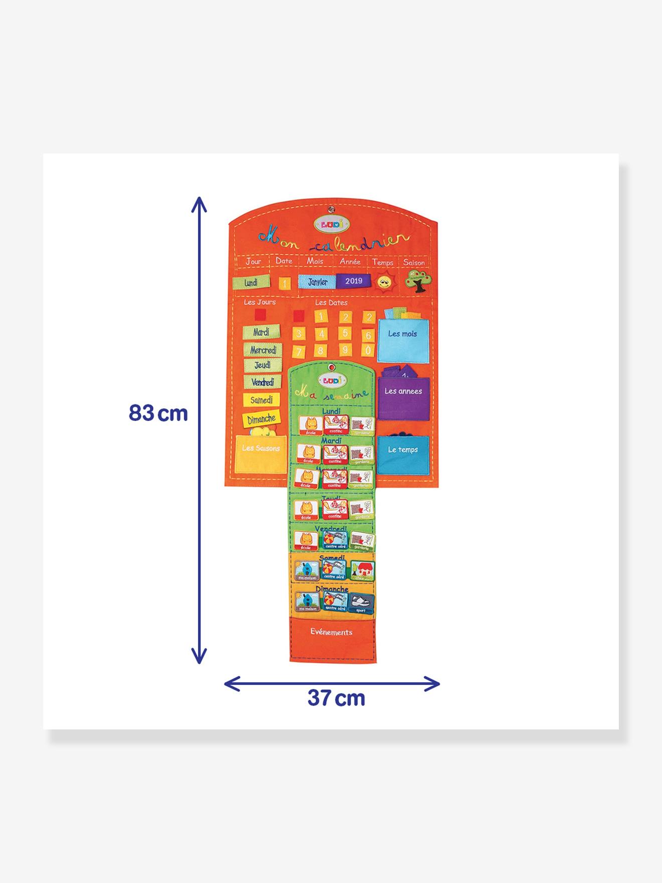 Ludi Kinder Lernkalender mit Wochenkalender LUDI - orange