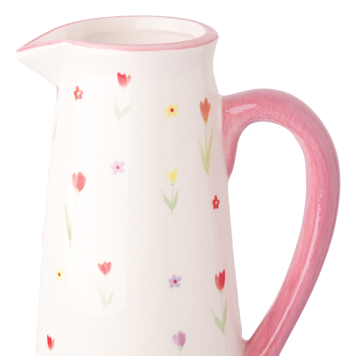 Deko-Krug mit Blumen-Motiven