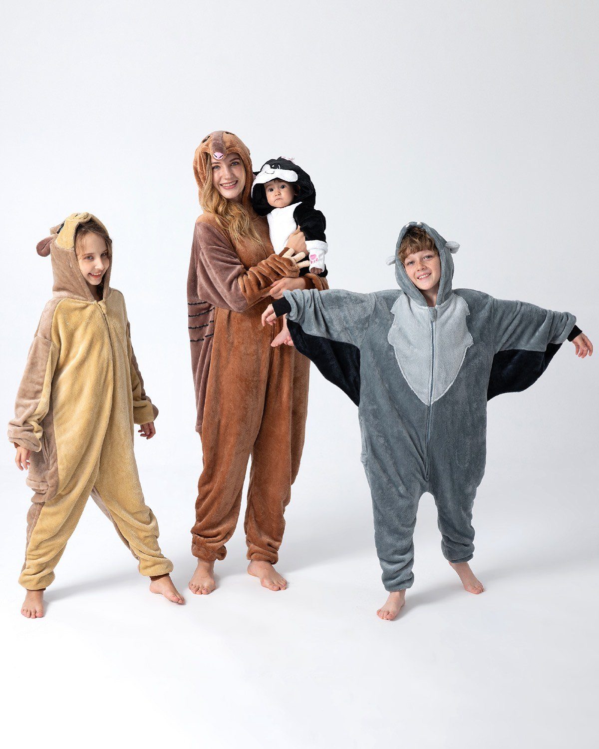 Corimori Jumpsuit Flauschiges Katzen-Kostüm für Kinder (2-tlg) mit Haarreif, Jungen, Mädchen, Verkleidung, schwarz-weiß, Fasching