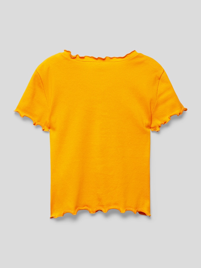 T-Shirt mit Muschelsaum Modell 'KOGLAILA' in orange