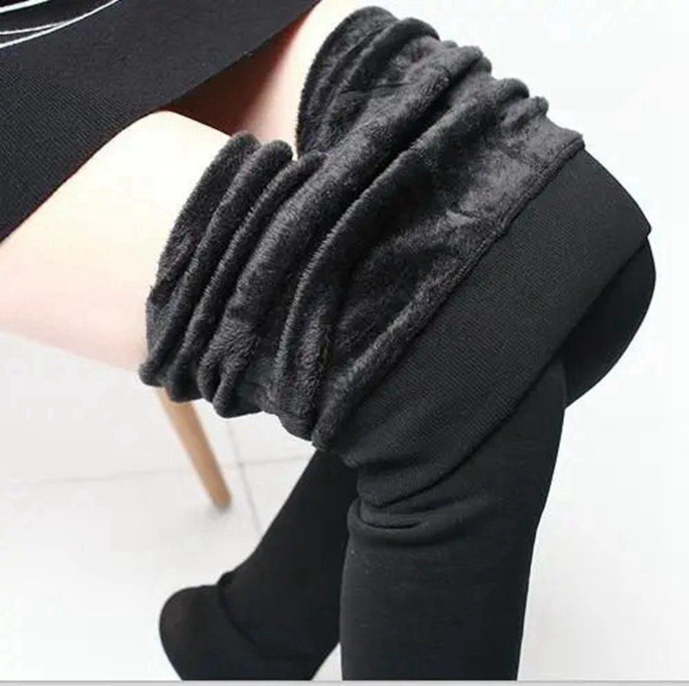 Blusmart Thermostrumpfhose Gepolsterte und verdickte Thermohose (Warme Leggings für Frauen mit hoher Dehnbarkeit und Verdickung) Winterhose aus Strickfleece
