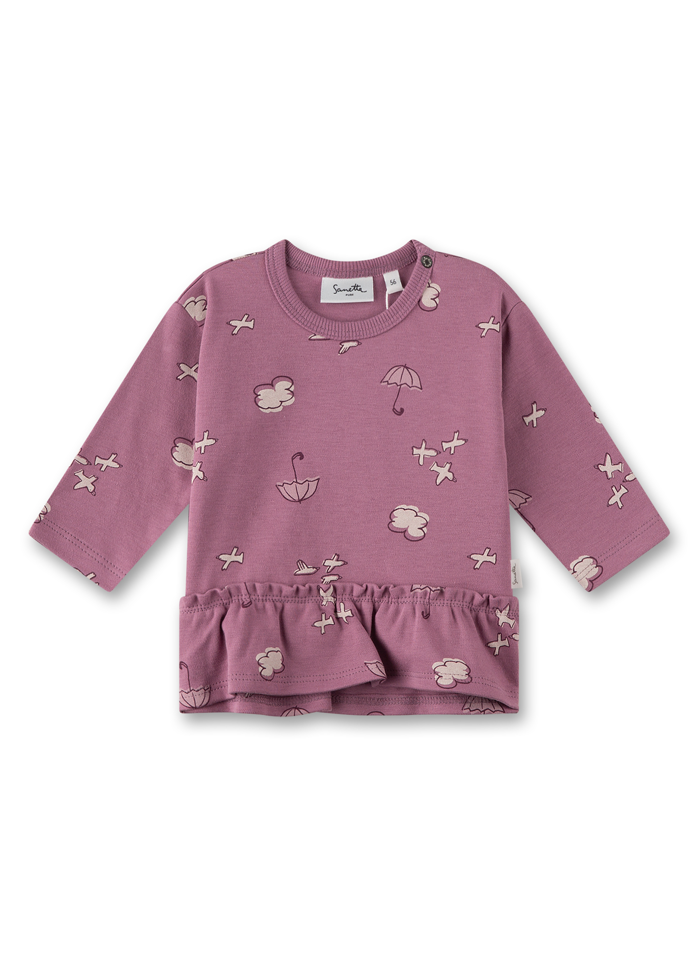 Mädchen-Langarmshirt Rosa