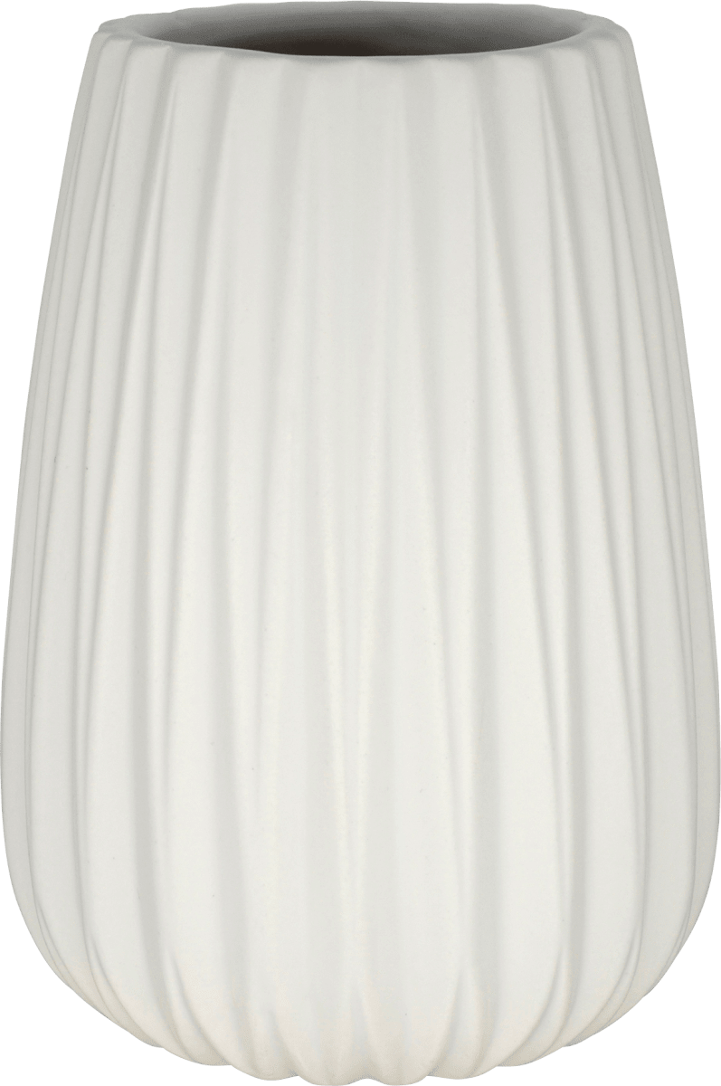Pinselköcher weiß gerillt, 1 St