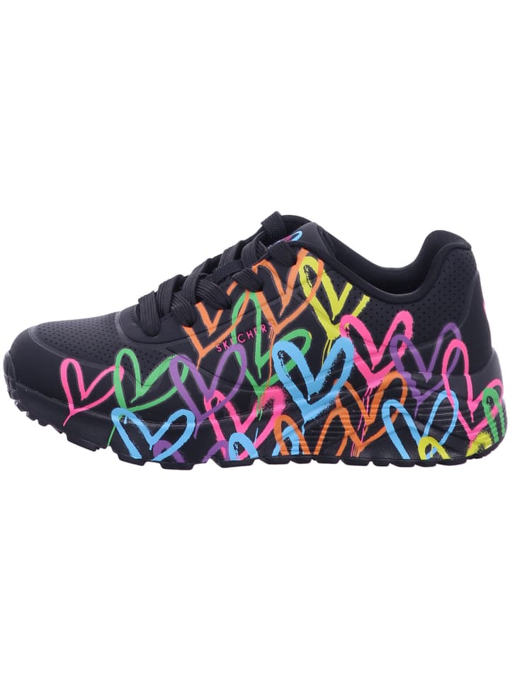 Skechers Mädchen Halbschuhe UNO LITE - SPREAD THE LOVE in Schwarz günstig kaufen