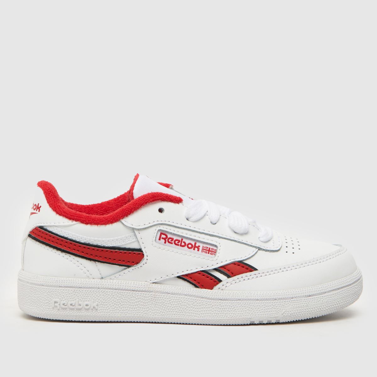 Reebok vita & röda Club C Revenge Junior träningsskor