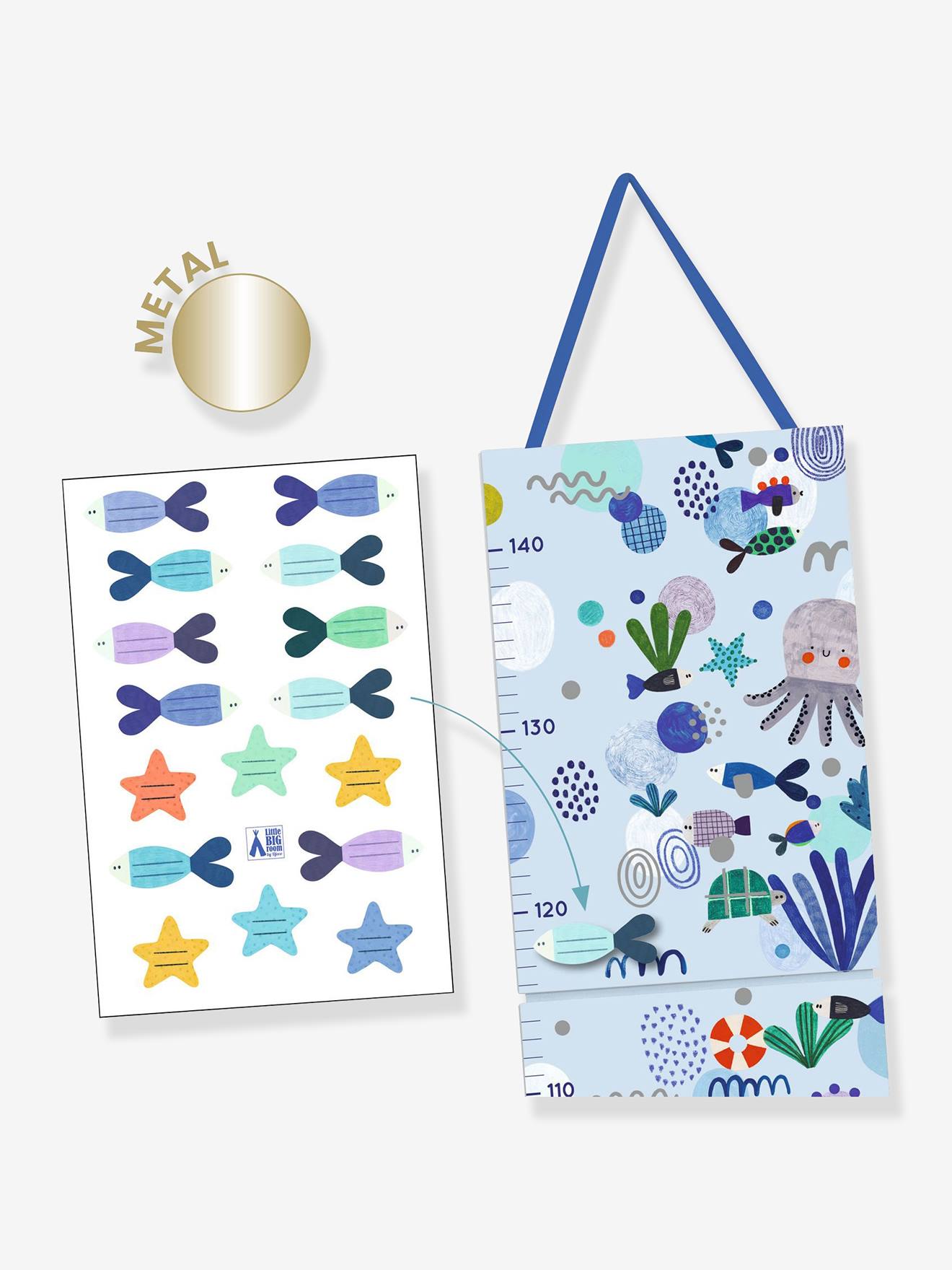 Djeco Kinder Papier-Messleiste mit Ozean-Stickern DJECO - blau