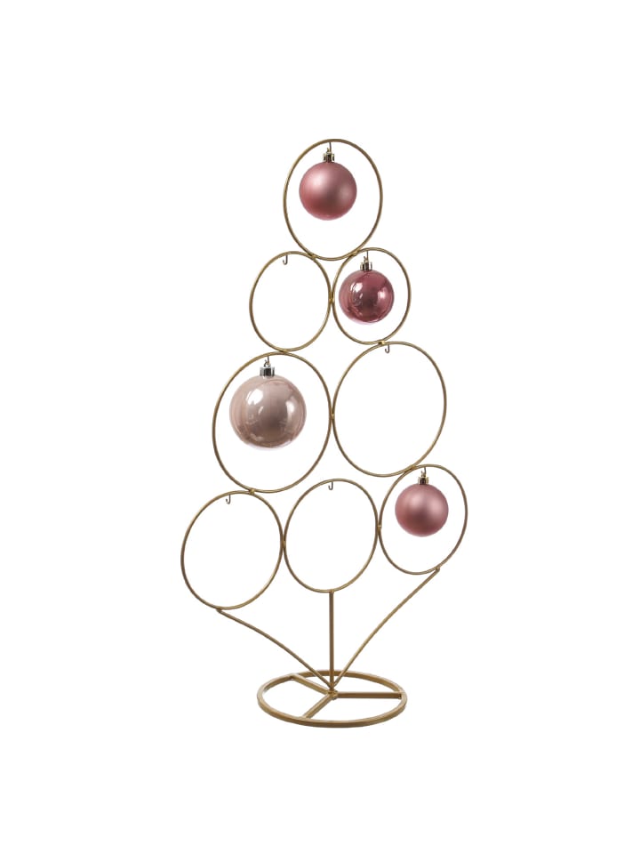 MARELIDA Dekobaum Aufsteller für Baumkugeln/Christbaumschmuck H: 58cm in gold günstig kaufen onesize