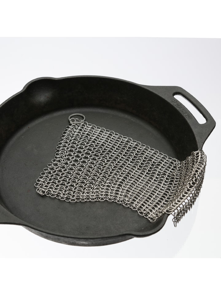 YOUCAMP Ringreiniger für Gusseisen Feuertöpfe Netzreiniger 20x20cm in silber günstig kaufen onesize