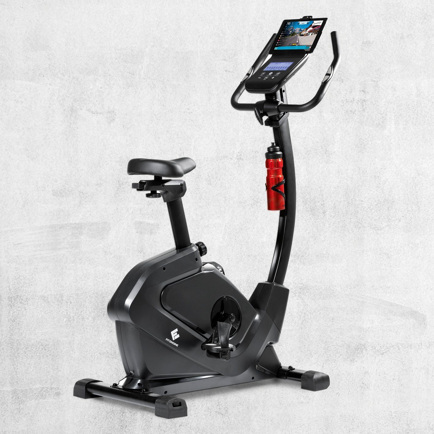 FitEngine Heimtrainer Fahrrad Smart inkl. 5'' LCD Display