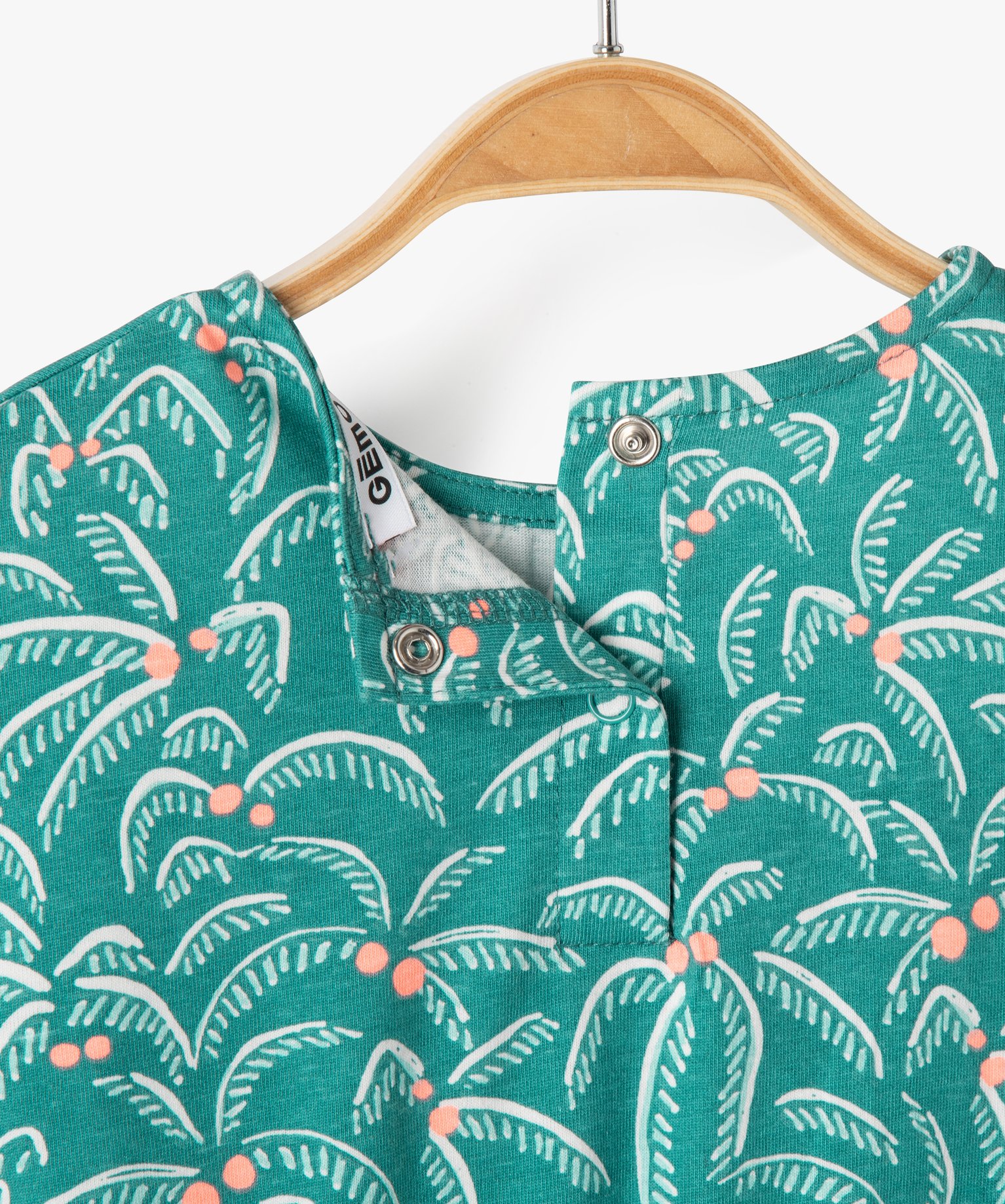 Robe bébé fille effet 2 en 1 avec motifs palmiers vert | GEMO