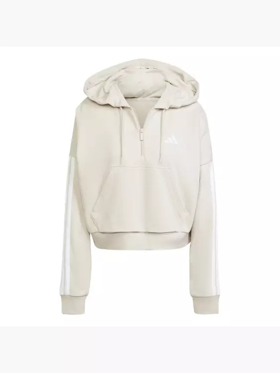 adidas Essentials 3-Streifen French Terry Quarter-Zip Hoodie