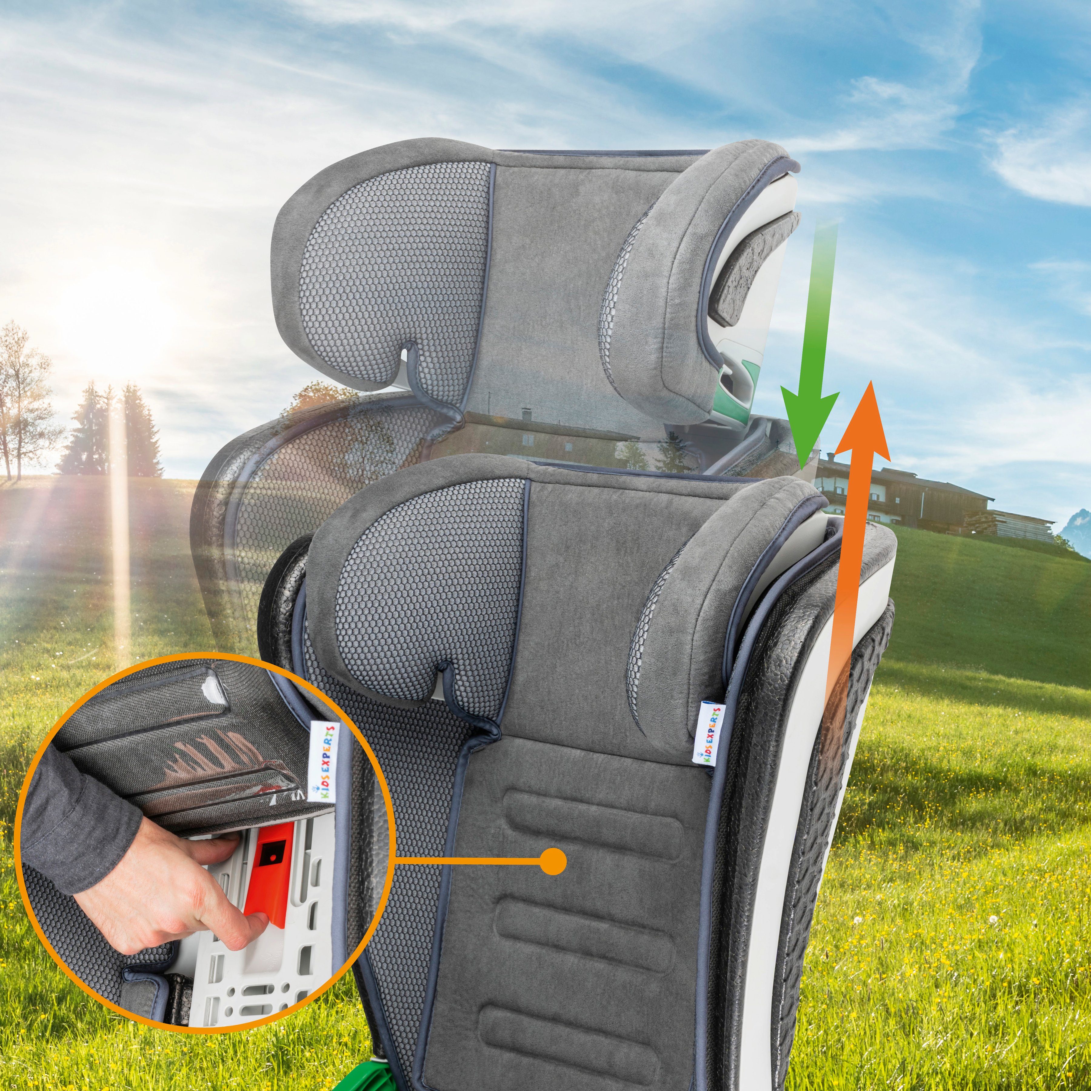 WALSER Autokindersitz Noemi, I-Size Standard - passt in jedes Auto, ohne Isofix