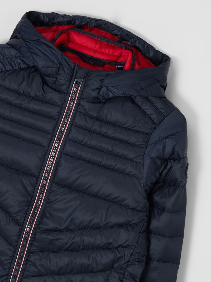 Steppjacke mit Kapuze Modell 'Ehero' in marineblau