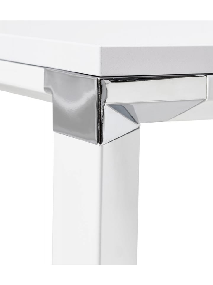 KADIMA DESIGN Gerader Chefschreibtisch aus Holz und Metall | Industriestil in Weiß günstig kaufen