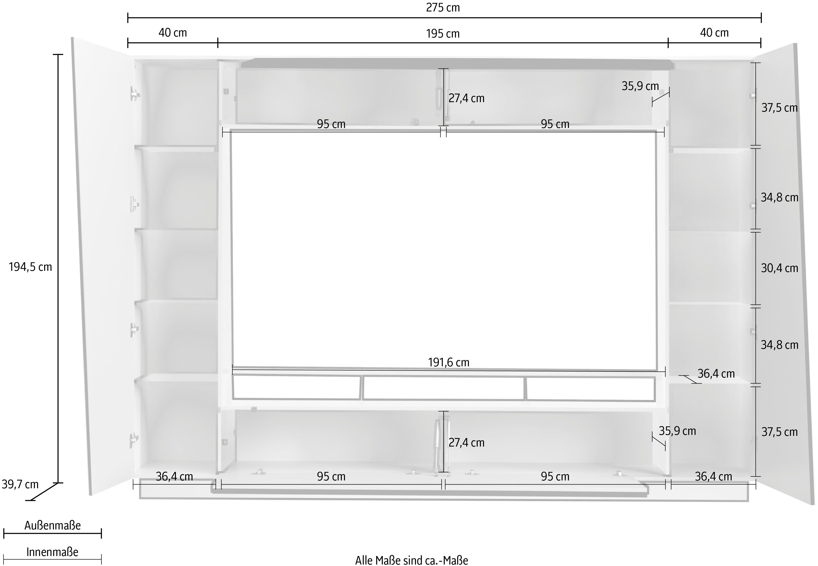 INOSIGN Wohnwand Emira, (4-St)