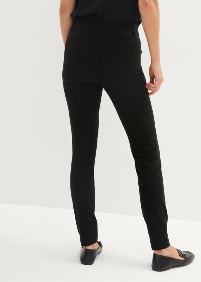 Stretch-Schlupfhose mit Zierknöpfen