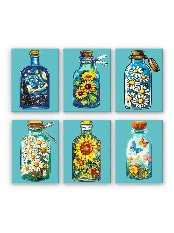 ARTNANAS Mini Malen nach Zahlen 4er/6er Set-