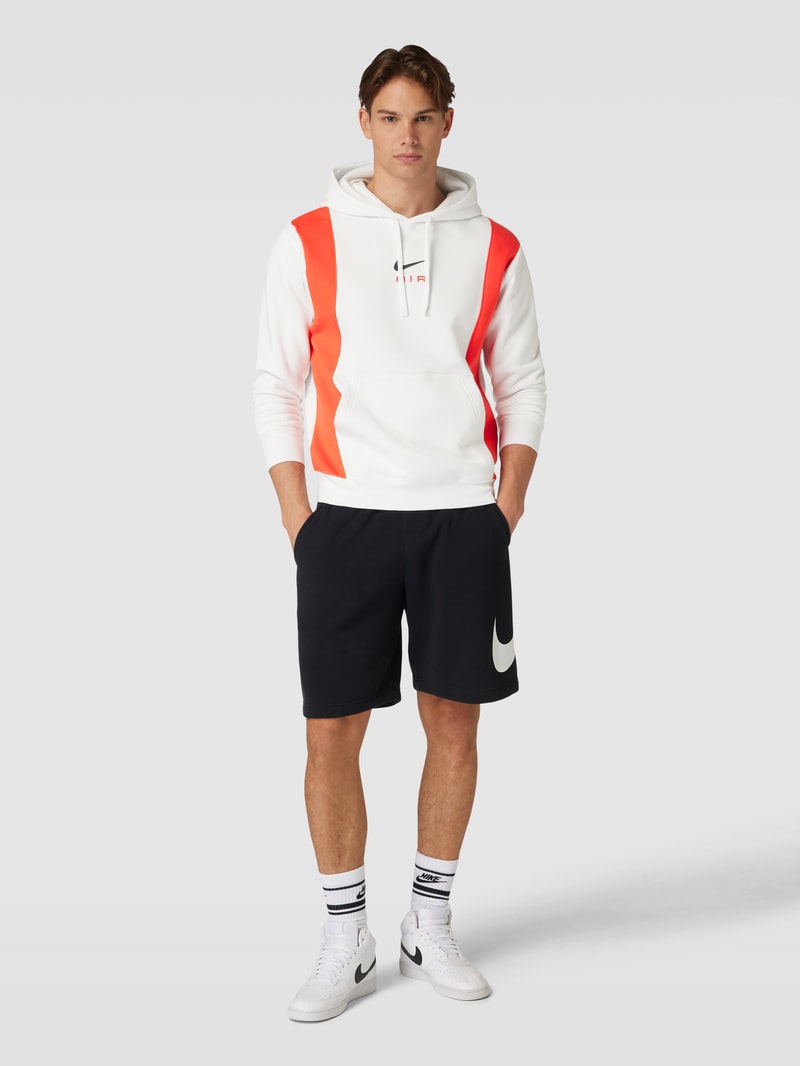 Hoodie mit Label-Details in weiß