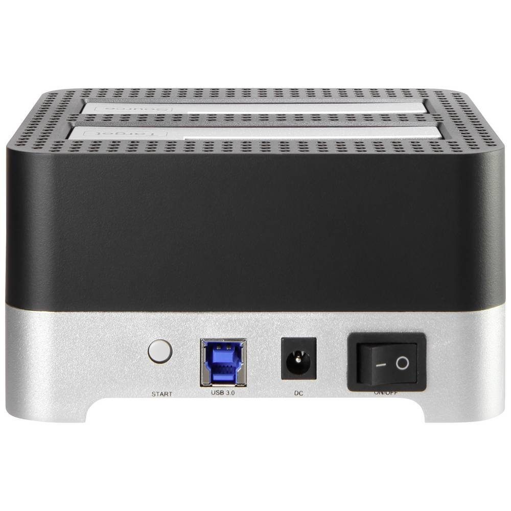 Renkforce Festplatten-Dockingstation USB 3 SATA Festplatten-Dockingstation mit, mit Clone-Funktion