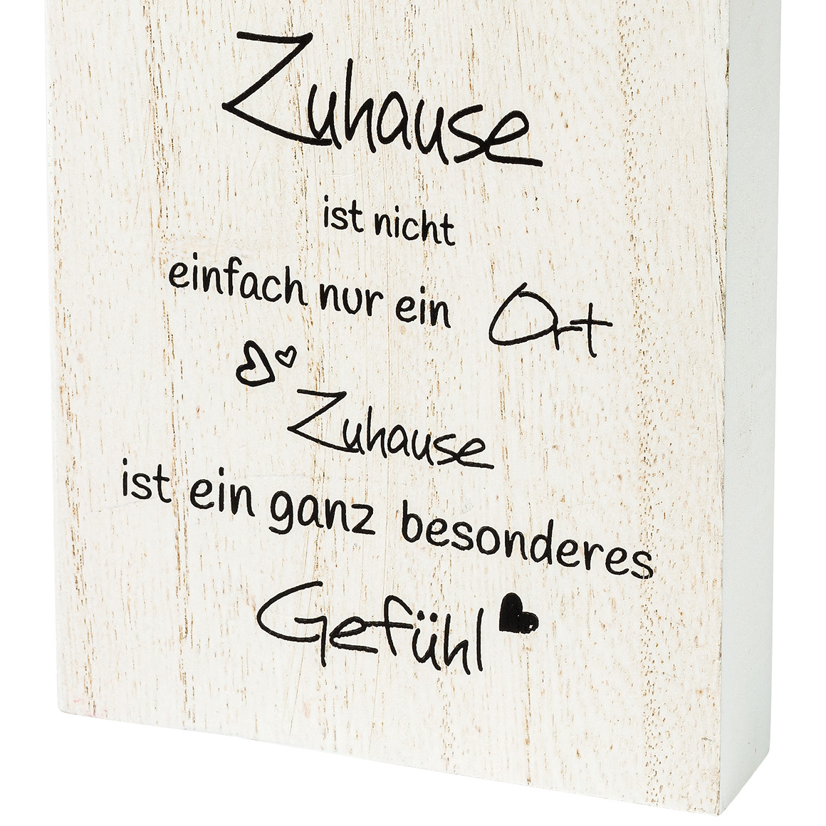Dekoaufsteller Haus mit Schriftzug