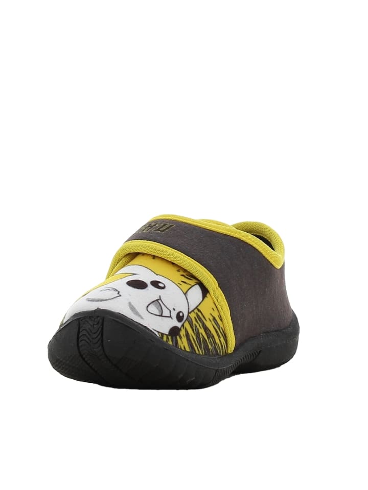 Pokémon Hausschuhe mit Pokémon Pikachu Motiv, in Grau, Klettverschluss günstig kaufen