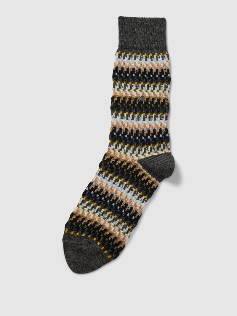 Socken mit Allover-Muster in dunkelgrau