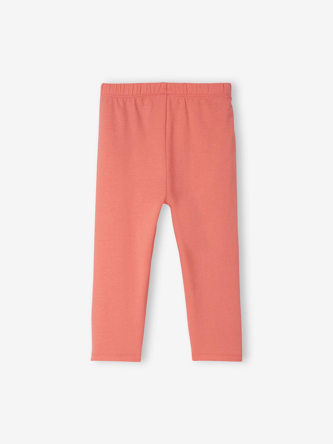 Legging Basics fille mi-mollets corail