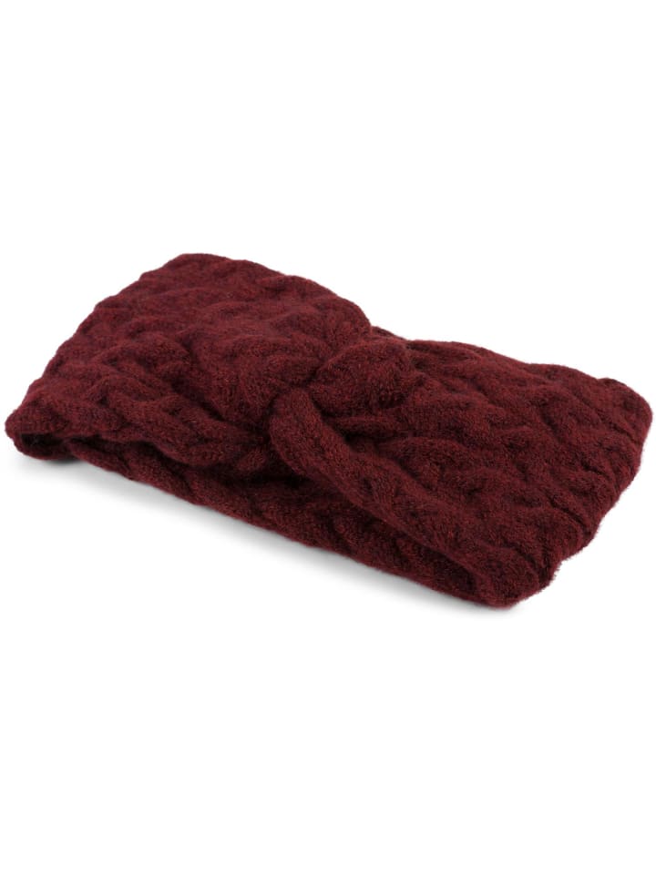 styleBREAKER Strick Stirnband in Bordeaux-Rot günstig kaufen onesize