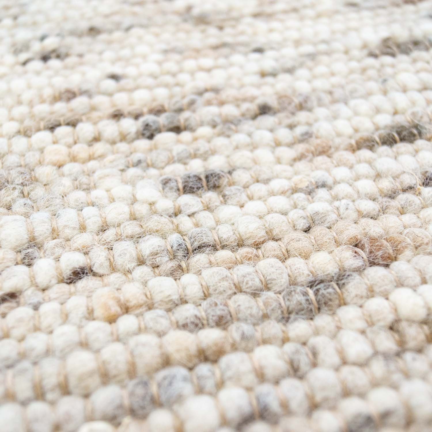 Wollteppich TaraCarpet Handwebteppich Frankeneck, TaraCarpet, rechteckig, Höhe: 13 mm, Handgewebter Teppich gewalkt Wohnzimmer Schlafzimmer Esszimmer 060x090