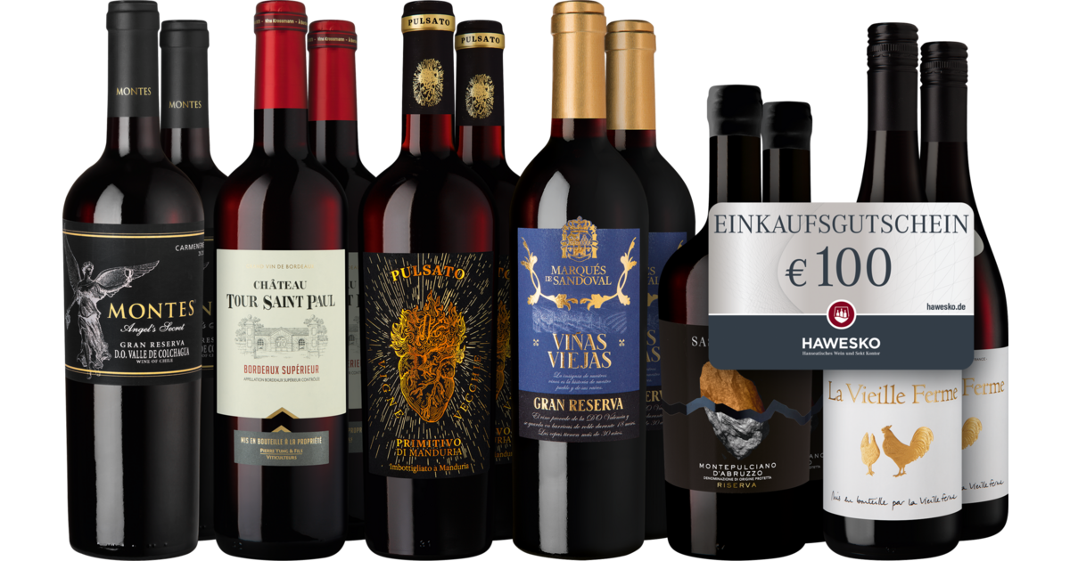 Rotwein-Willkommenspaket