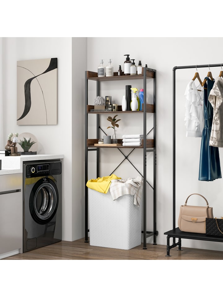 COSTWAY Toilettenregal 3-stufig in Braun günstig kaufen onesize