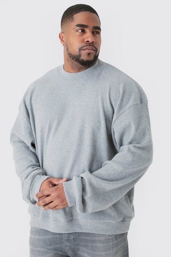 Plus kastiges geripptes Ottoman Sweatshirt