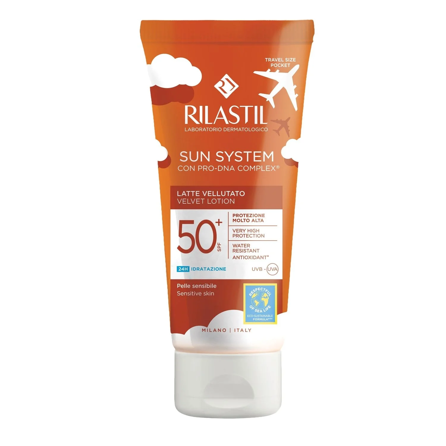 Sun System Velvety Milk SPF50+ - Leche solar corporal de alta protección, leche solar facial de alta protección.