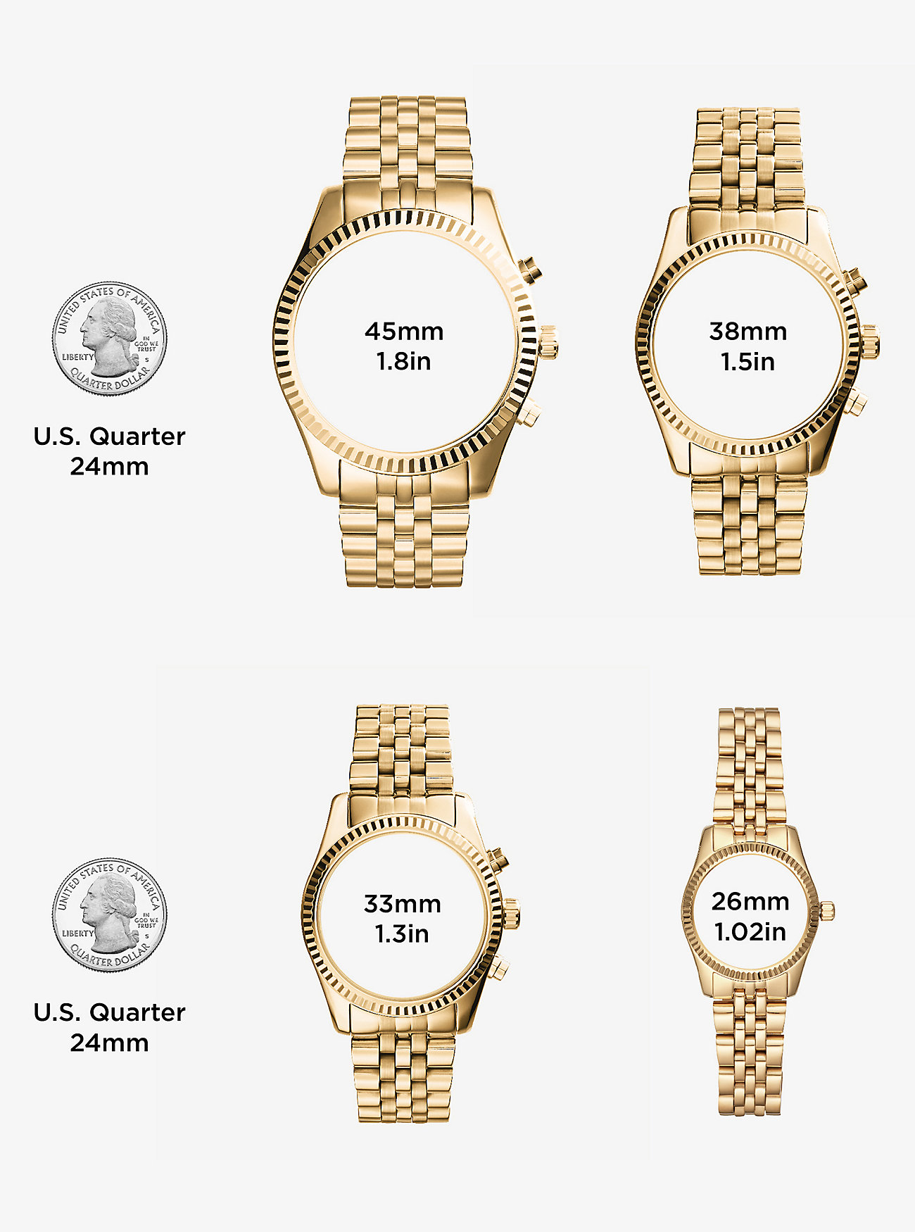 Oversized Lexington Two-Tone Watch - TWO TONE