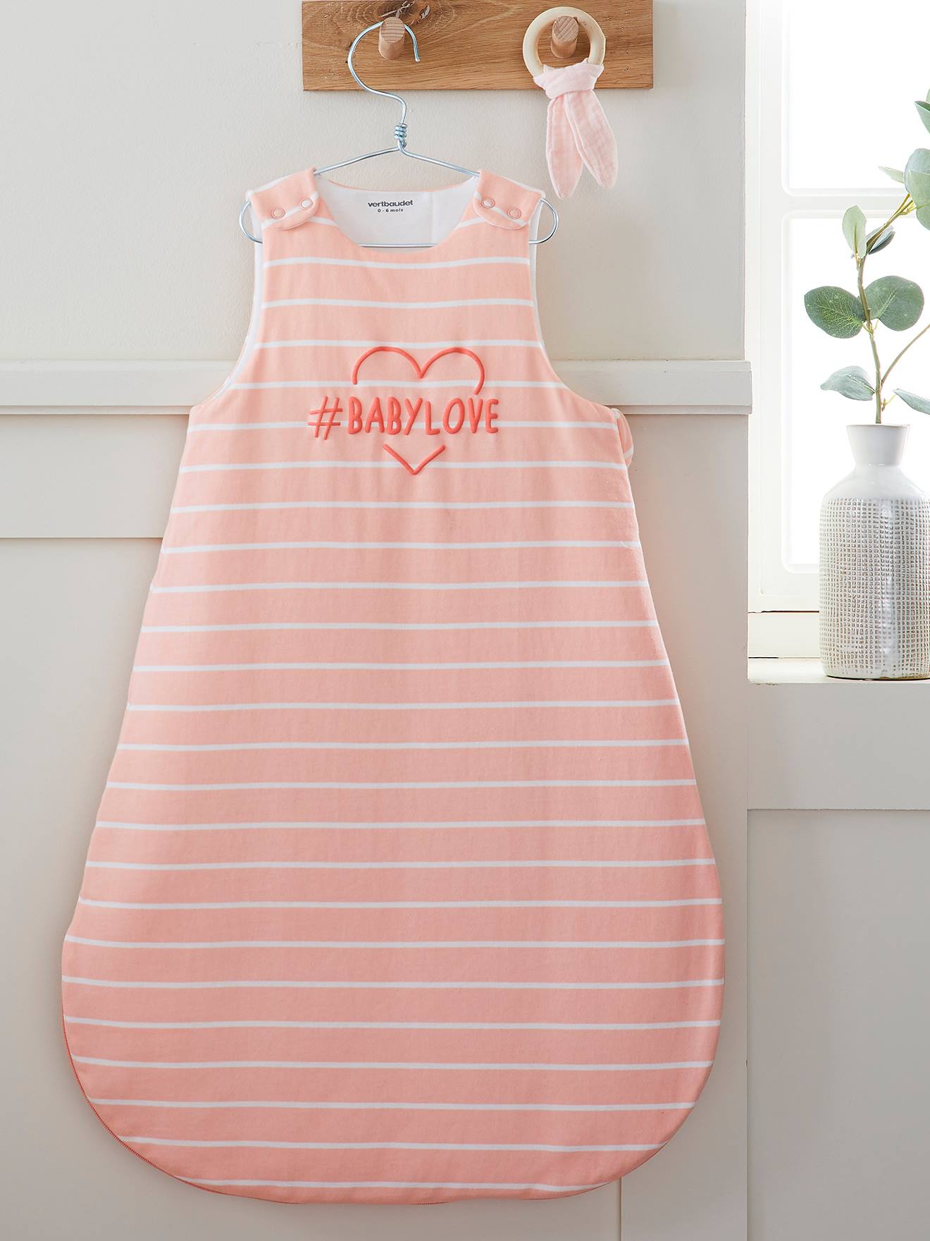 Vertbaudet Ärmelloser Baby Schlafsack BABYLOVE Oeko Tex - rosa