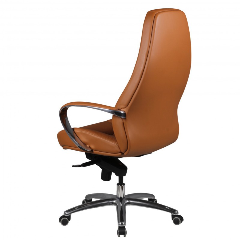 Amstyle Bürostuhl Austin Echtleder Caramel Schreibtischstuhl Chefsessel Drehstuhl mit Synchronmechanik