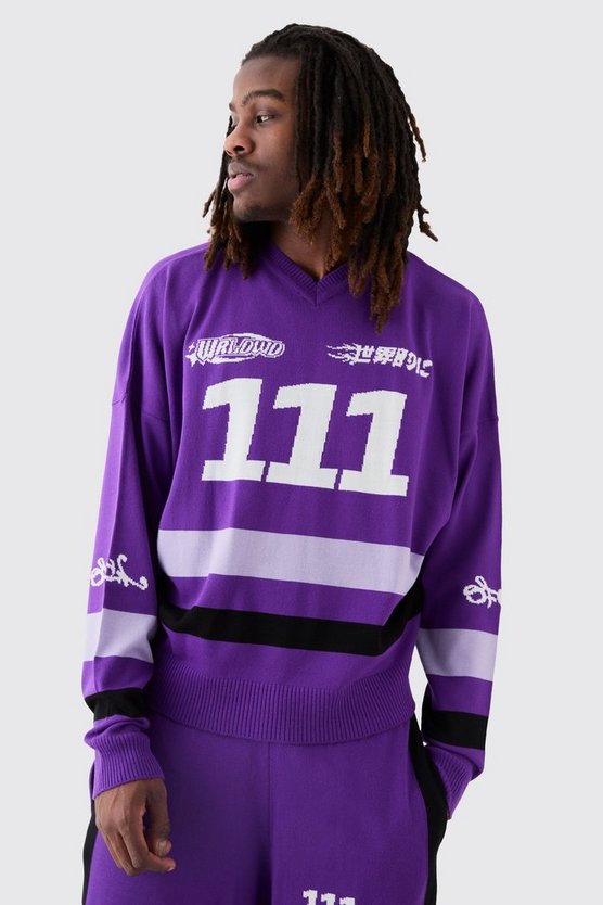 Kastiger Moto-Strickpullover