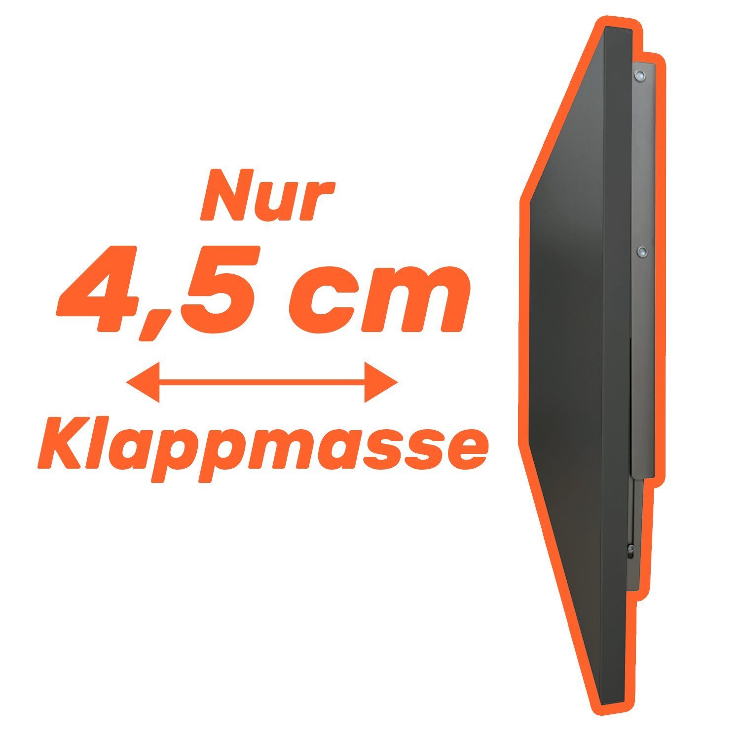 AKKE Klapptisch, Wandklapptisch mit abgerundete Ecken für Küche Kinderzimmer klappbar