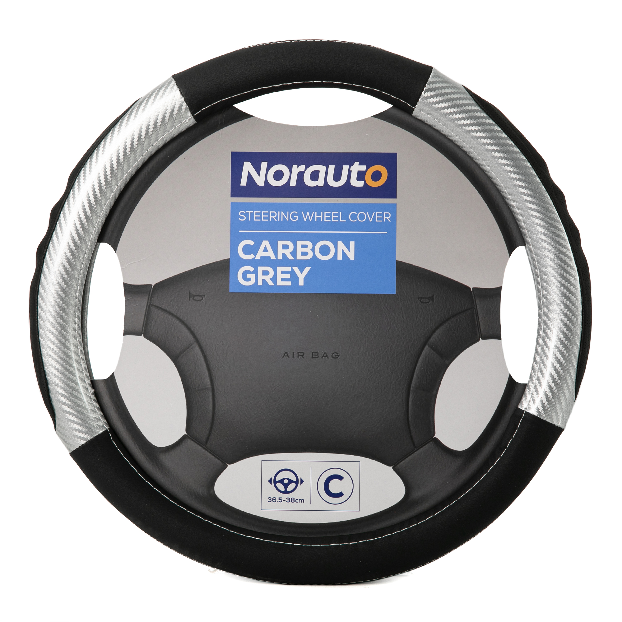 Norauto schwarz-silberner Carbon-Lenkradbezug - ATU
