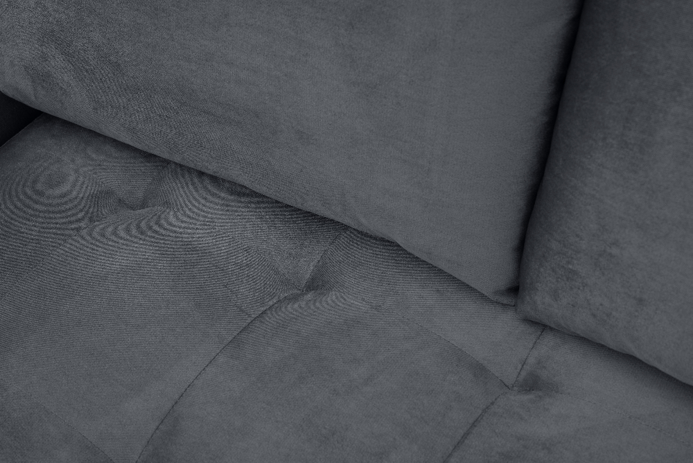 Happy Home Ecksofa mit Stauraum und Bettfunktion mit Samtbezug HSP113-DGR anthrazit