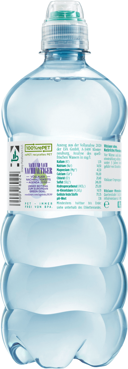 Mineralwasser ohne Kohlensäure, Sport, 0,75 l EINWEG