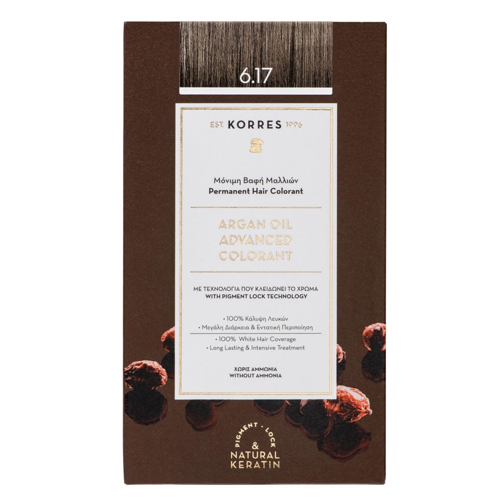 Korres Argan Oil Dark Blonde Beige / Dunkelblond Beige 6.17 Haarfarbe