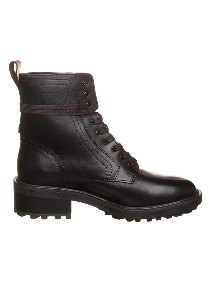 Tommy Hilfiger Shoes Leder-Boots in Schwarz günstig kaufen