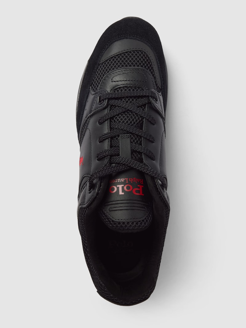 Sneaker mit Label-Print in schwarz