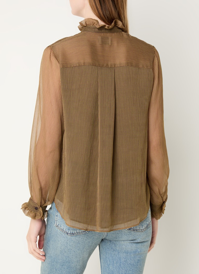 Claudie Pierlot  Semi-transparante blouse met stippenprint