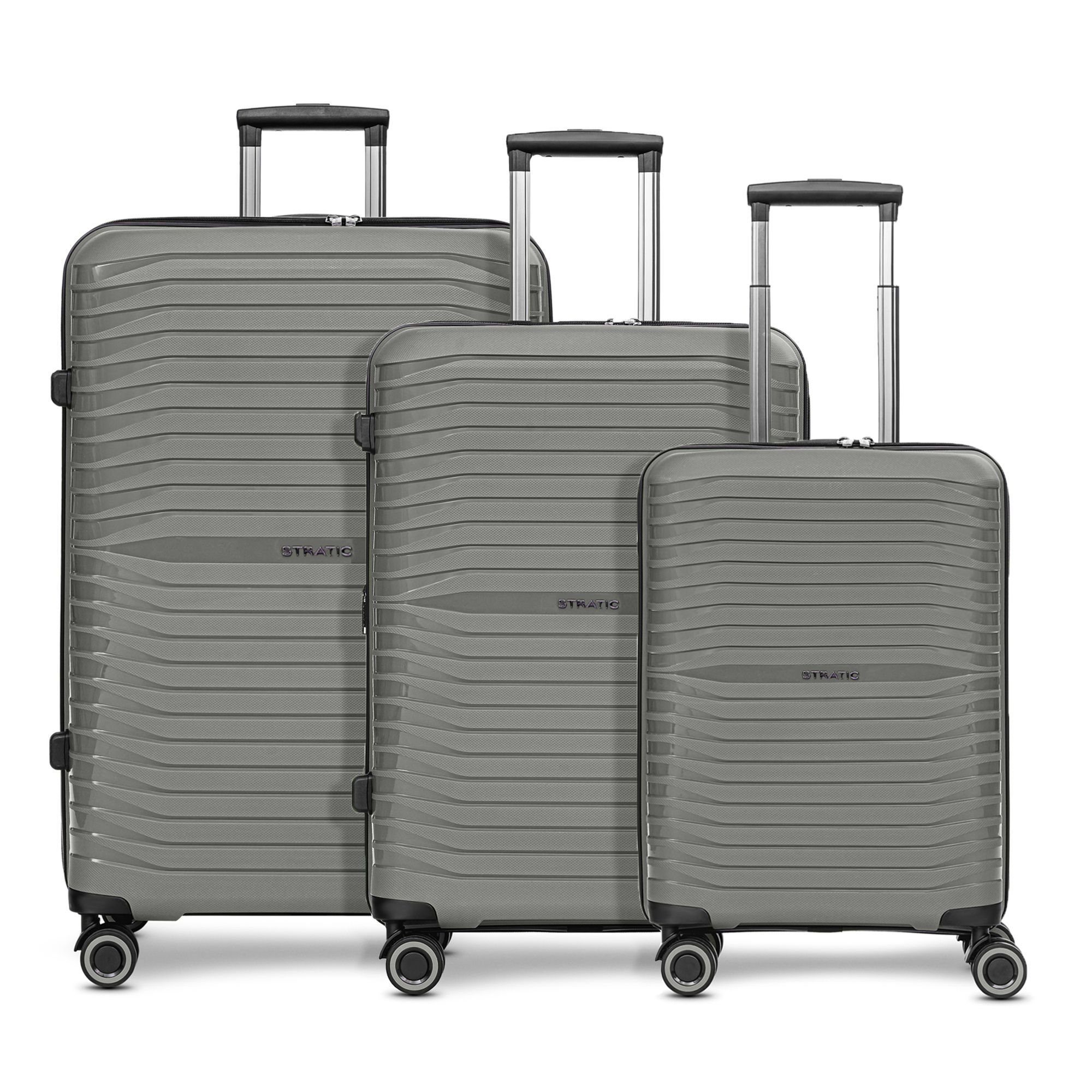Stratic Trolleyset Shine, 4 Rollen, (3-teilig, 3 tlg), Polypropylen